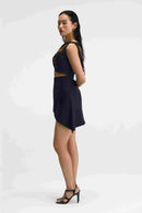 Rebel Grace Black Asymmetrical Dress Right Side View