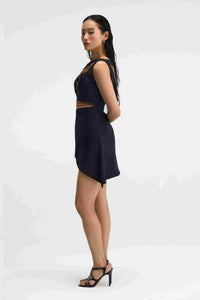 Rebel Grace Black Asymmetrical Dress Right Side View