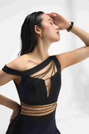 Rebel Grace Black Asymmetrical Dress Full-Length Look