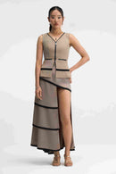 Syna Set Taupe Two-Piece Outfit Front View