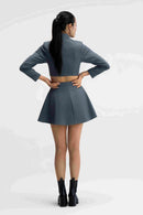 Arche Type Grey Cropped Jacket Set Back View