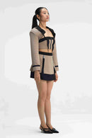 Zenith Set Taupe Bustier & Skirt Set Full-Length Look